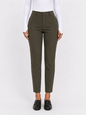 H&M Olive Green Low Rise Chino Pants Women’s 10 – Straight Leg, Side Zip, Retro